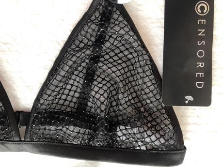 Nová čierna sexy sieťovaná mäkká podprsenka, l/40, l