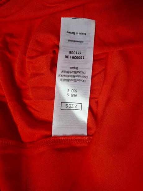 Elegantná červená blúzka, orsay,s