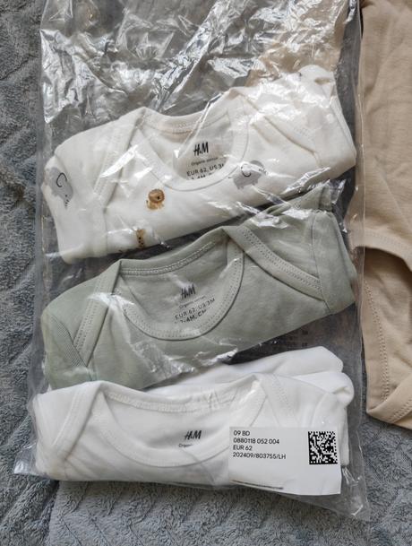 Nove bodynka s dlhym rukavom, h&m,62