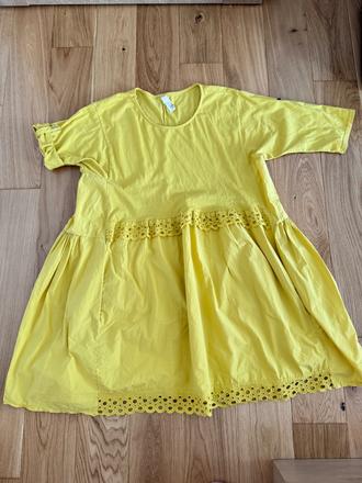 Žlté letné šaty oversize, l