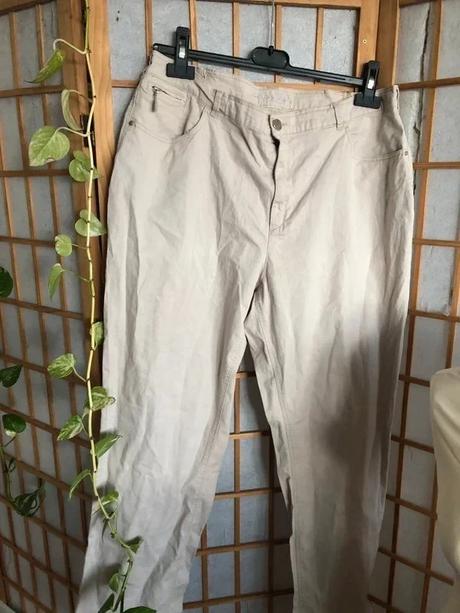 Béžové dámske nohavice/ bavlnené damske nohavice, 4xl
