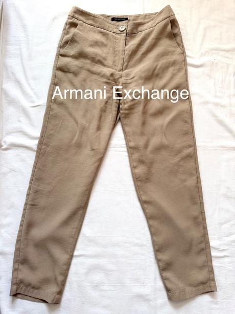 Elegantné béžové nohavice armani exchange, armani,m