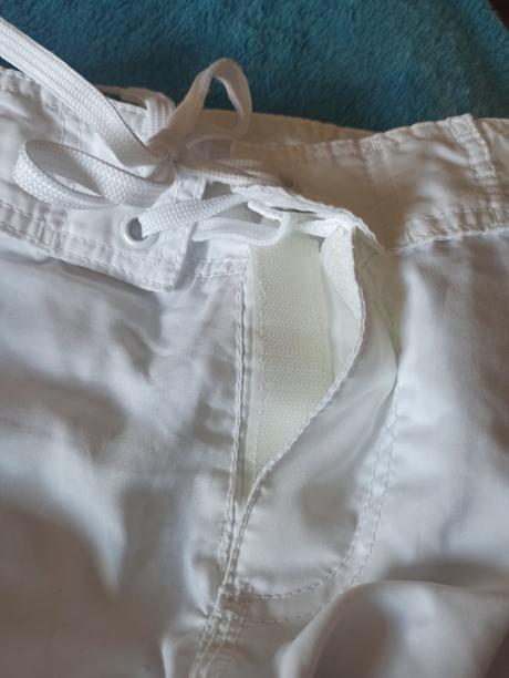 Kraťasy, biele s ozdobou plaze, old navy,s