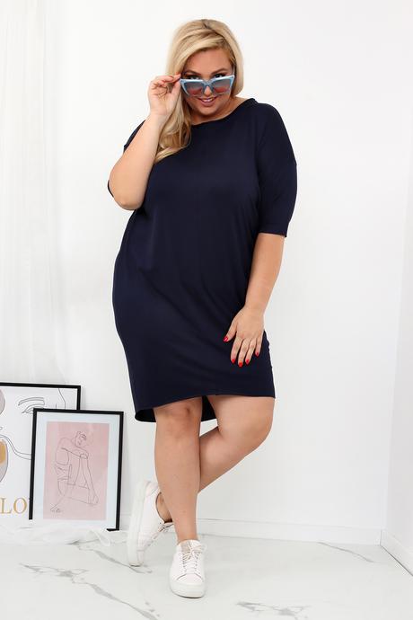 Dámske šaty plus size liza modrá,