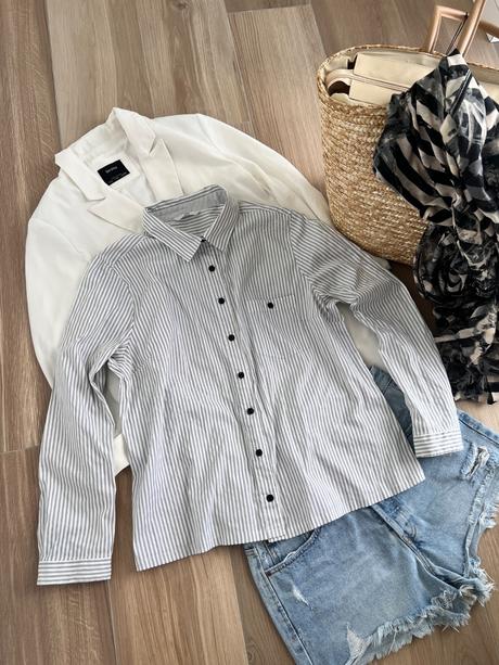 Pásiková košeľa, h&m,l