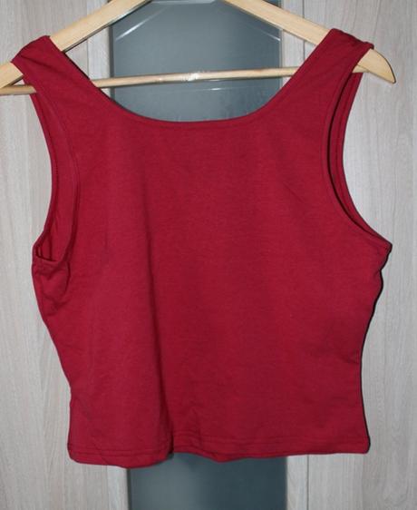 Bordové kratšie tričko č.l, l