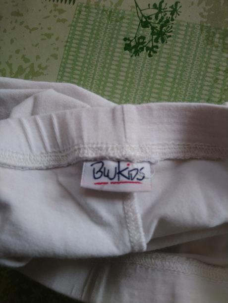 Dievčenské biele 3/4 legíny, blu kids, 98-104 cm, 104