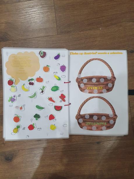 Pracovný zošit na suchý zips pre väčšie deticky, 