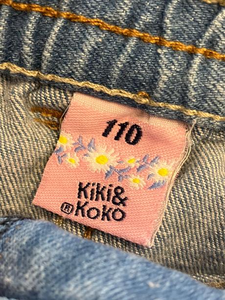 Dievčenská džínsová sukňa s kvetmi kiki&koko (110), kiki&koko,110