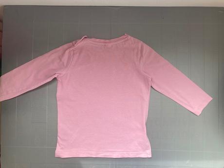 Tricka s dlhym rukavom, ruzovo-biele, 86
