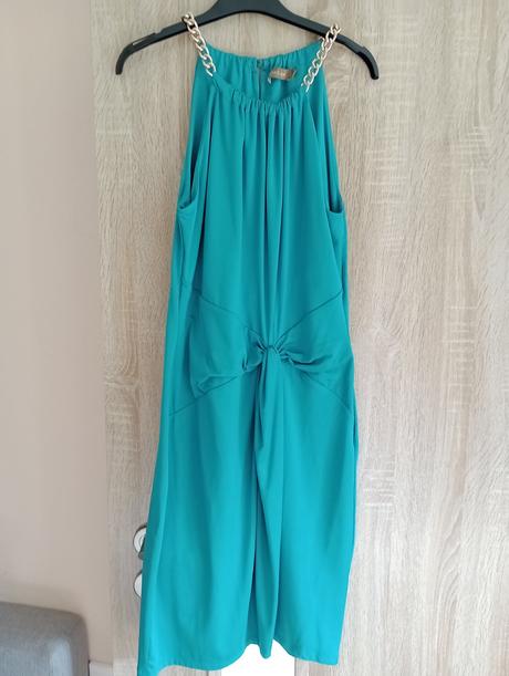 Tyrkysové šaty s retiazkou, m