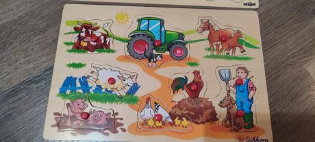 Drevené detské vkladačky 2ks, 