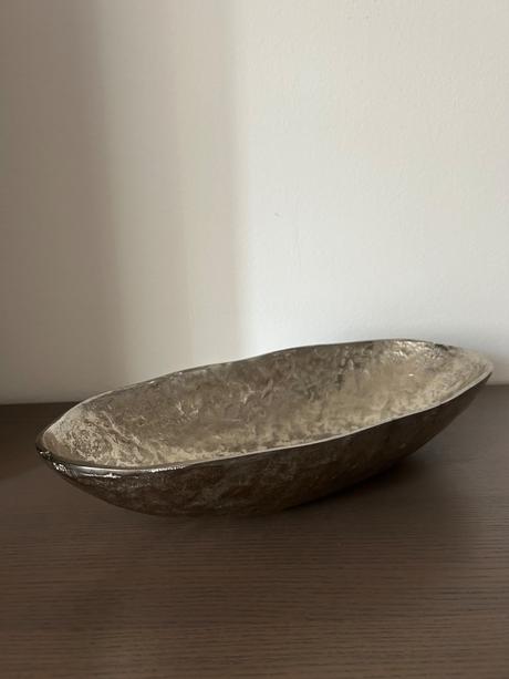 Dekoračná miska strieborná, 