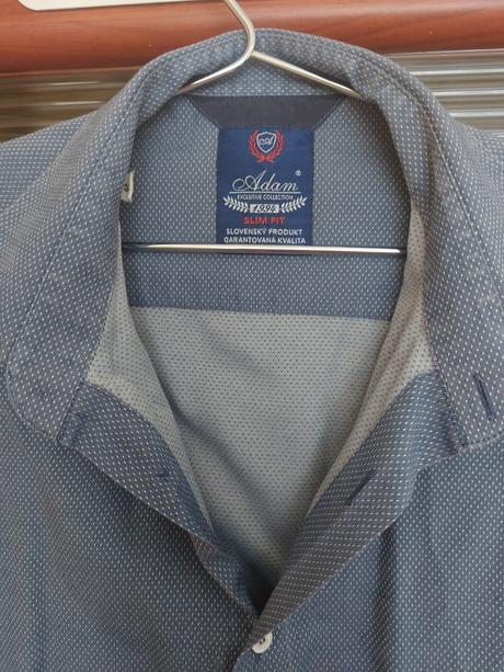 Modrá pánska košeľa adam veľ.45, 45