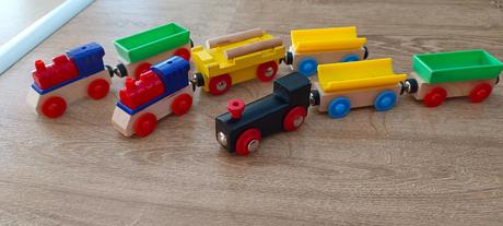 Drevená vláčiková zostava 76 ks, zn.carousel, 