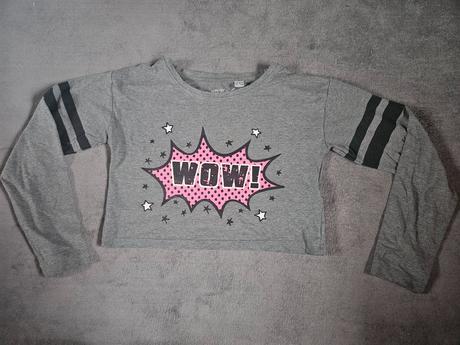 Crop top s dlhým rukávom, bonprix,158