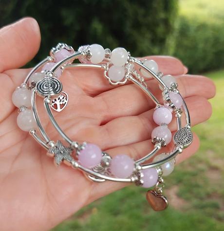 Náramok z minerálov pre panny, váhy, ryby, rak, 