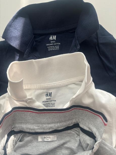 Trička, polokošele 98/104, h&m,98