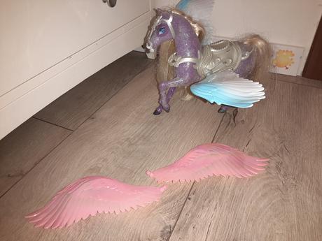 Pegas, 2x krídla, modré a ružové, 