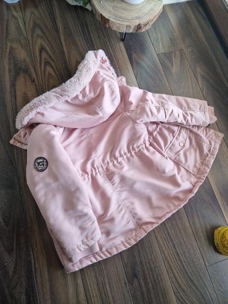 Ružová tepla bunda hm, h&m,122