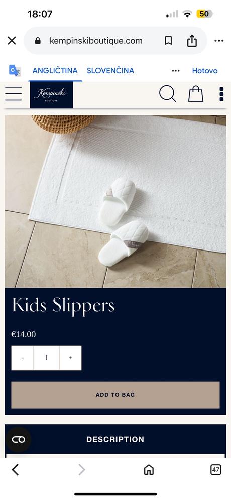 Detské wellness šľapky zn.kempinski slipper vel.s, 29