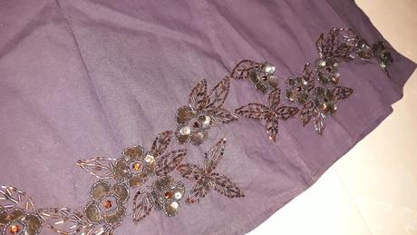 Tmavohneda sukna do a orsay 40 s vysivkou, orsay,40