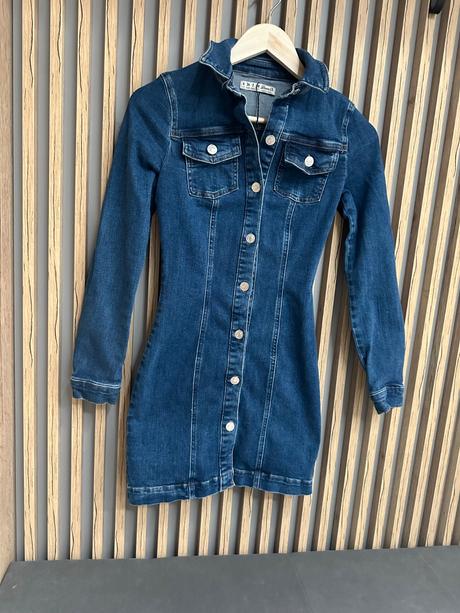 Riflové šaty denim, denim,xs
