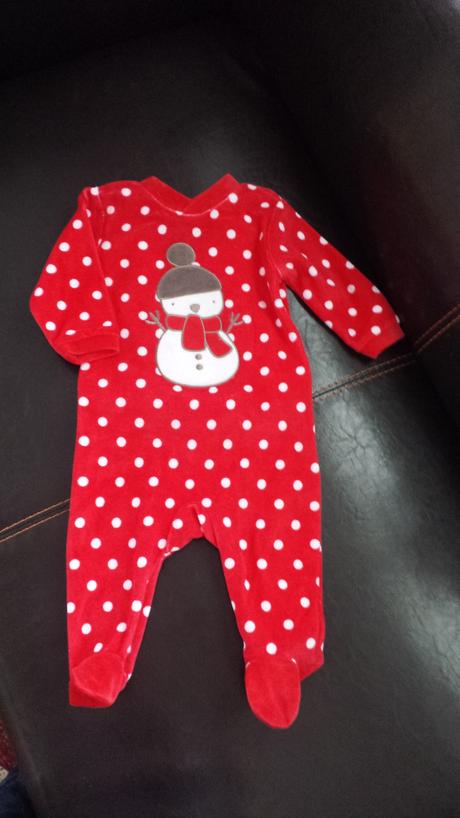 Nenosené teplé dupačky so snehuliakom, 68