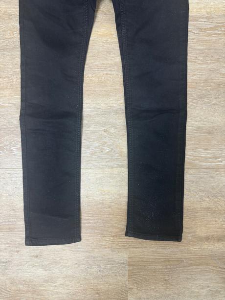 Čierne trblietavé rifle, h&m,140