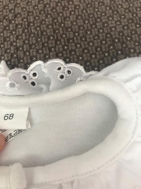 Biela bavlnena kosielka krst, 68