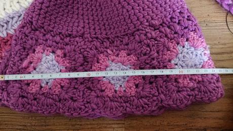 Hačkovaný šál s čiapkou, 104 - 152