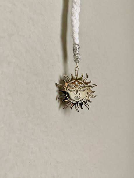 Biely lapač snov s prírodným kameňom, 