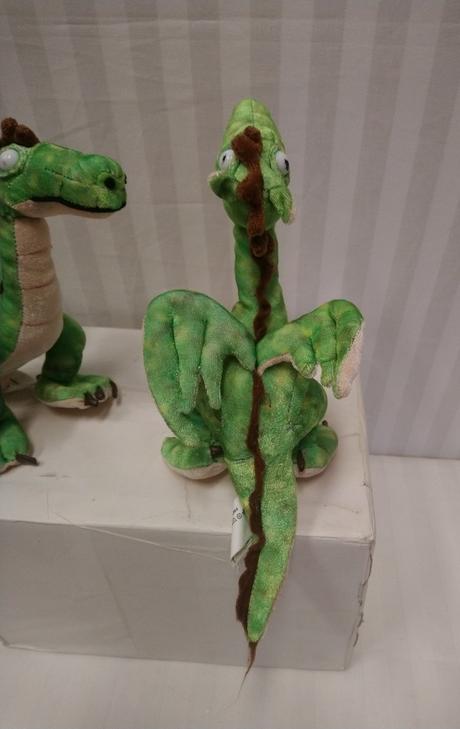 Plyšový zelení dráčikovia, 2 ks, aliki, 29 cm, 