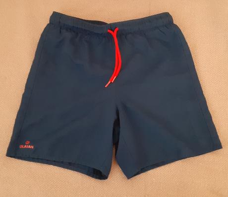 Plavky šortkové tmavomodré decathlon 2ks, decathlon,134