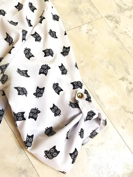 Ľahká blúzka so sovičkami, xxl