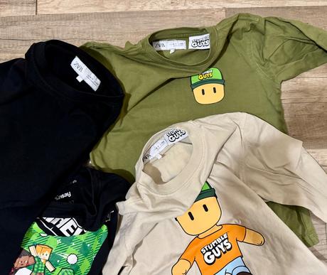 4 x tričko s dlhym rukavom, zara,122