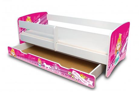 Detská posteľ malá princezná ii. + zásuvka, šírka (cm): 70,dĺžka (cm): 160