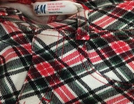 Teplé kárované džegínsy zn. h&m, h&m,116