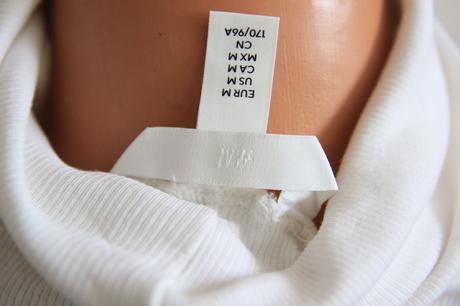 Biely bavlnený body top, h&m, h&m,m