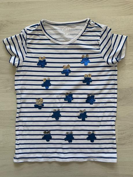 3x tricko kratky rukav tchibo 128, tchibo,128