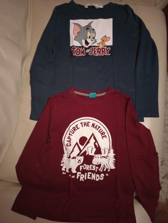Ponúkam chlapčenské tričká s dlhým rukávom, h&m,134