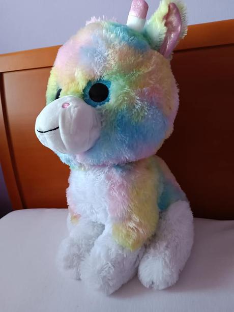 Veľká farebná žirafa 43cm,