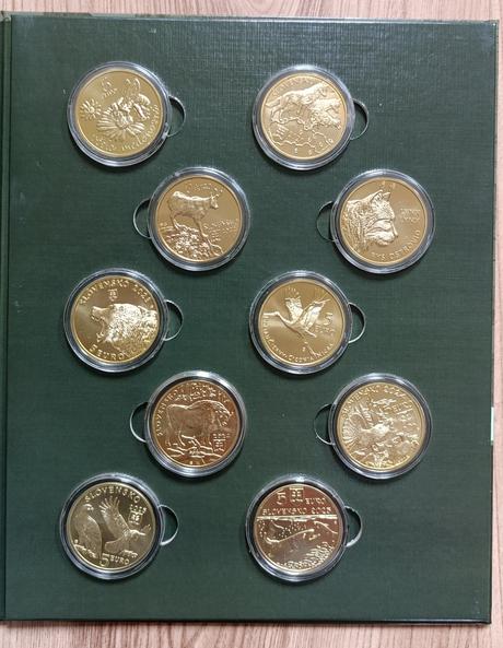 5 euro slovensko kompletná zbierka 10 ks v albume,