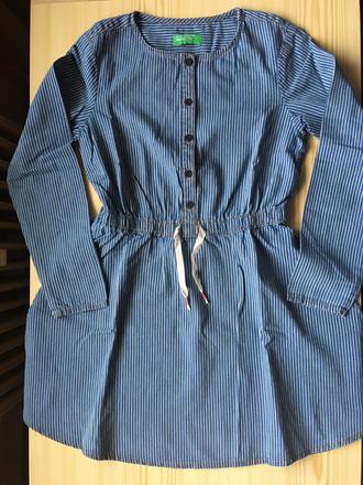 Riflové šaty benetton veľ. 140, benetton,140