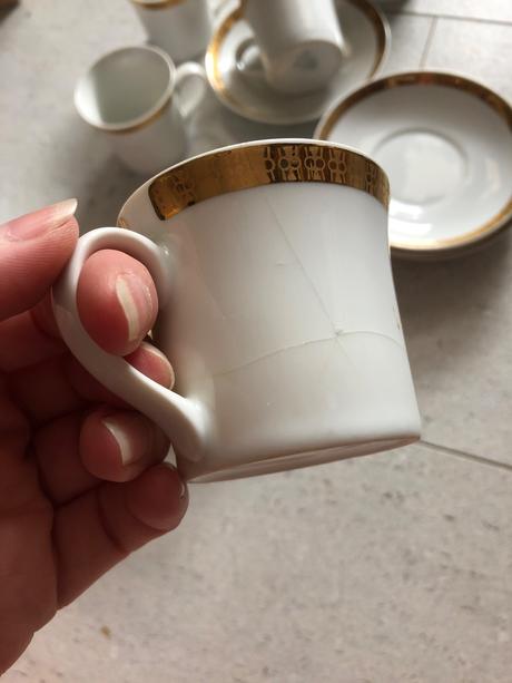 Súprava na kávu šálky a tanieriky czechoslovakia, 