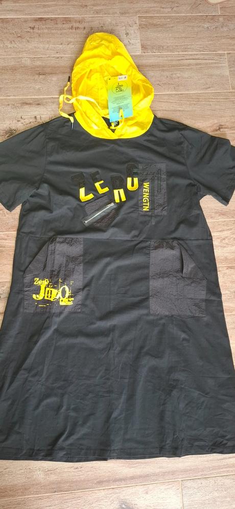 Zlto cierne saty, xl