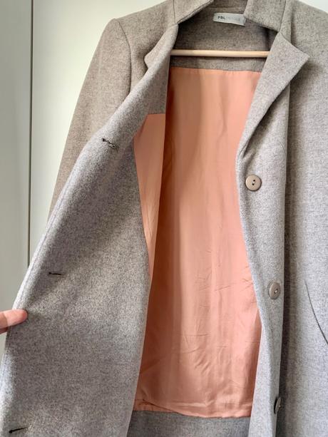 Jesenný kabát vlnený, s