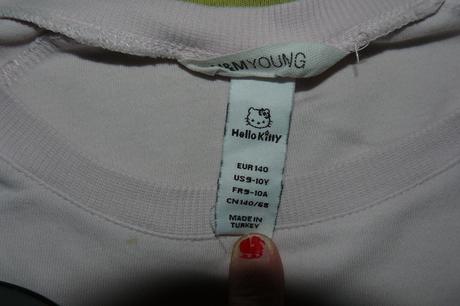 Tričko s dlhým rukávom hello kitty, h&m,140