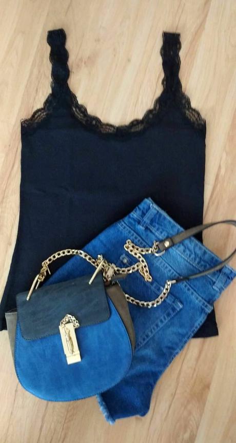 Tielko s čipkovanými ramienkami - veľ. s-m, cherokee,s