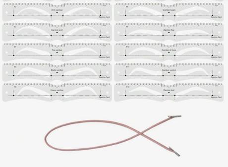 Šablóny na maľovanie obočia 10 ks,
